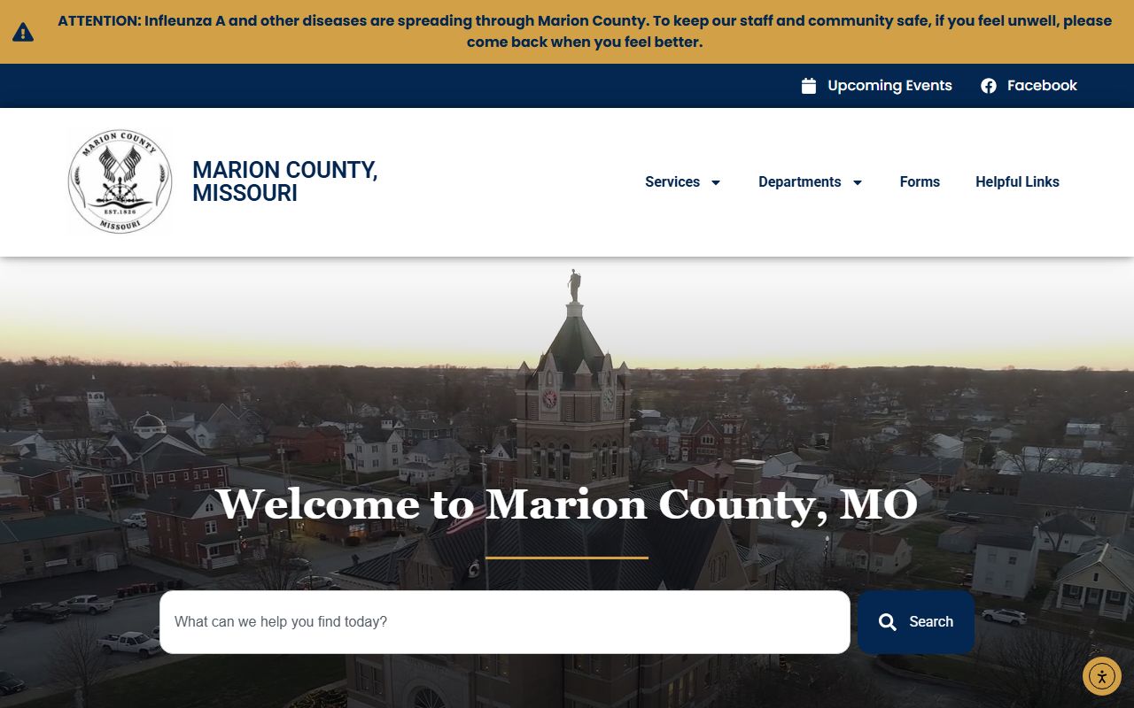 Marion County Missouri official website for traffic court records reference