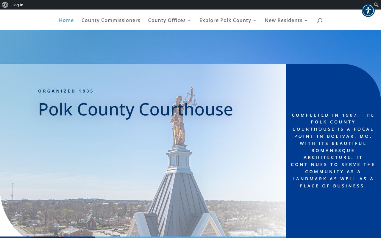 Polk County Missouri official website page for Polk County traffic court records reference